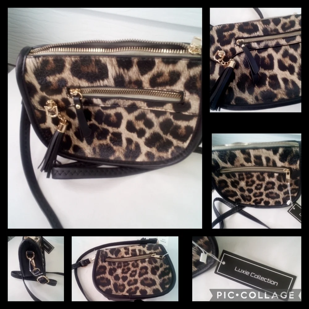Cheetah black and brown purse